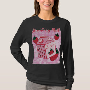 Strawberry Milk Japanese Retro 90s Anime Fruit Aes T-Shirt