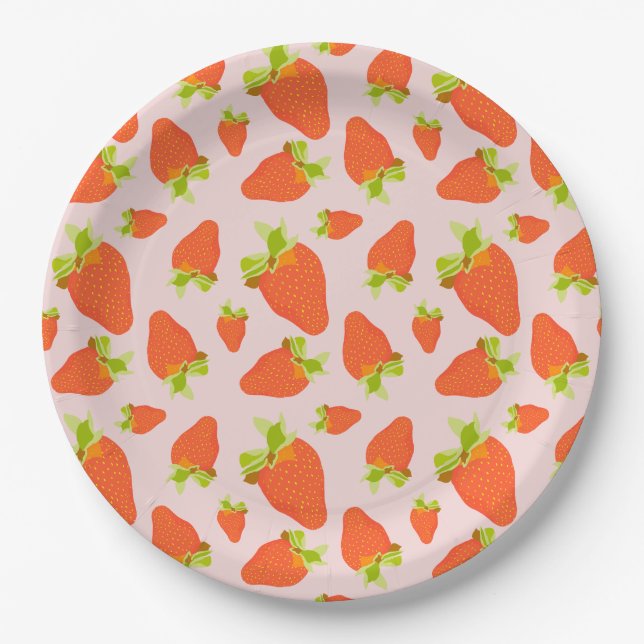 Strawberry Milk Paper Plate (Front)