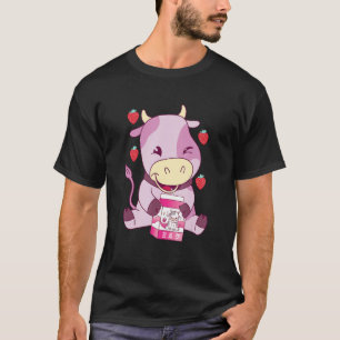 Strawberry Milk Pink Cow Japanese Strawberry Milk T-Shirt