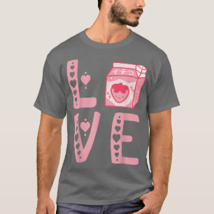 Strawberry Milk Retro 90s Strawberry Shake Pink Ca T-Shirt