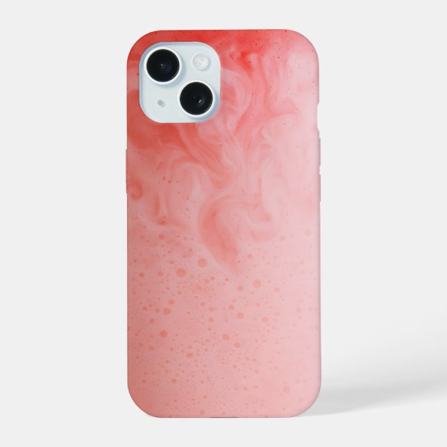 Strawberry milk shake cool iPhone 15 case (Back)