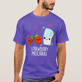 Strawberry Milk Shake Cute Food funny T-Shirt