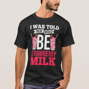 Strawberry Milk Shake Korean Vegan Japanese Drink T-Shirt
