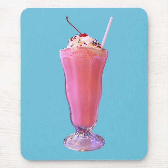 Strawberry Milkshake Mouse Mat (Front)