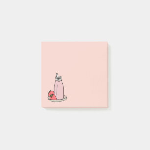 Strawberry Milkshake retro pink Post-it Notes