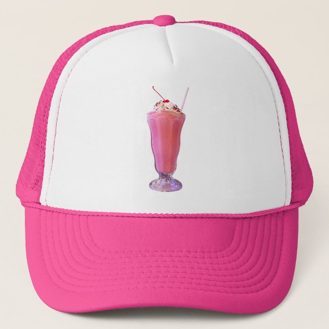 Strawberry Milkshake Trucker Hat (Front)