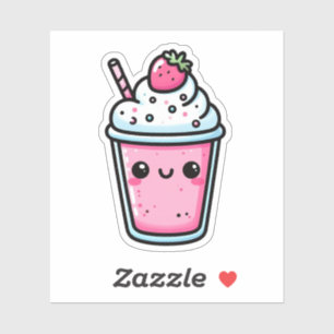 Strawberry Milkshake Vinyl Stickers