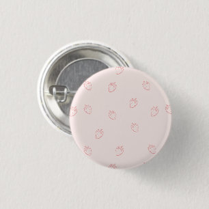 Strawberry Minimalism 3 Cm Round Badge