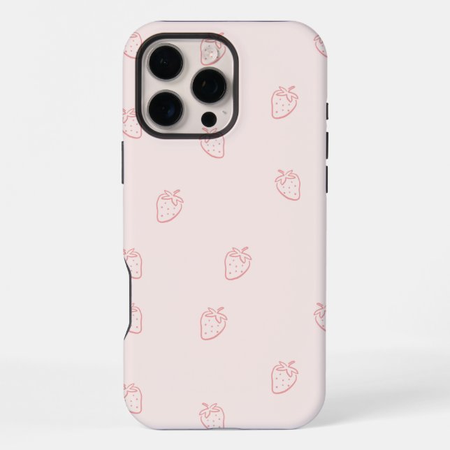 Strawberry Minimalism iPhone Case (Back)