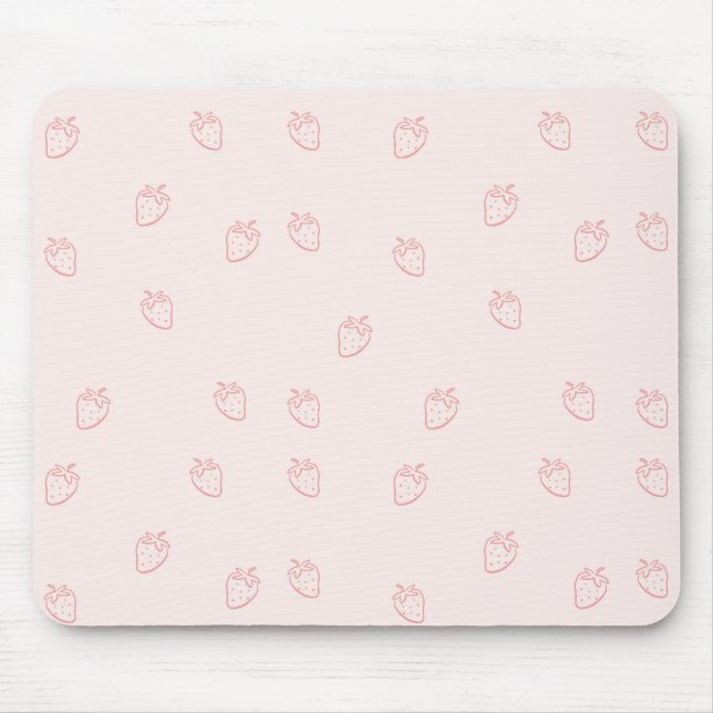 Strawberry Minimalism Mouse Mat (Front)