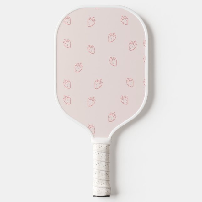 Strawberry Minimalism Pickleball Paddle (Front)
