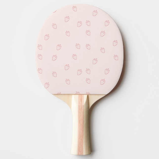 Strawberry Minimalism Ping Pong Paddle (Front)