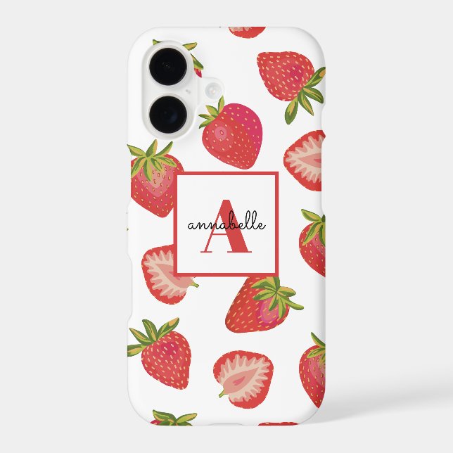 Strawberry Monogram Initial (Back)