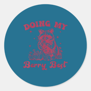 Strawberry Motivation Cute Berry Lover  Classic Round Sticker