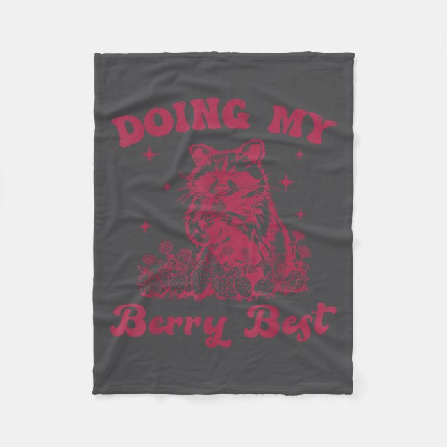 Strawberry Motivation Cute Berry Lover  Fleece Blanket (Front)