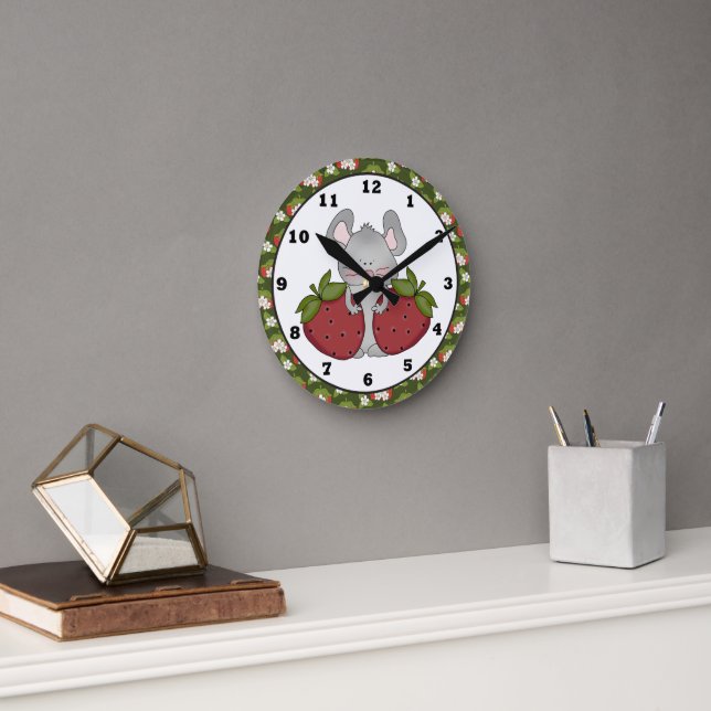 Strawberry Mouse kitchen clock (Office)