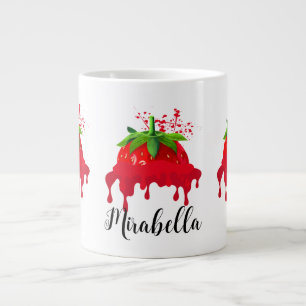 Strawberry Mug with name, Cute, Valentines' Day