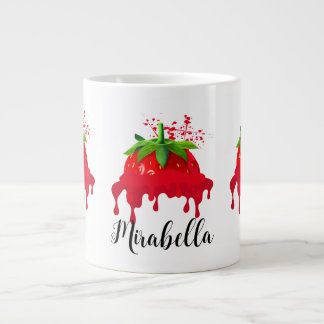 Strawberry Mug with name, Cute, Valentines' Day