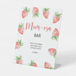 Strawberry \ Mum-osa bar  Pedestal Sign