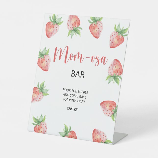 Strawberry \ Mum-osa bar  Pedestal Sign (Front)