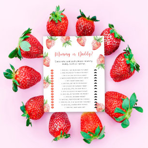 Strawberry - mummy or daddy baby shower game