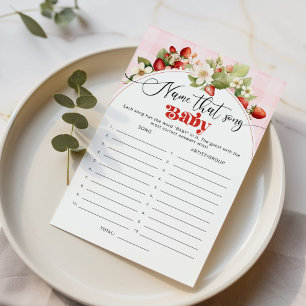 Strawberry Name that song baby shower game