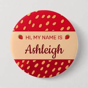 Strawberry Nametag 7.5 Cm Round Badge