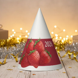 Strawberry New Year's Eve Party Hat