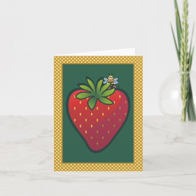 Strawberry Note Card (Front)