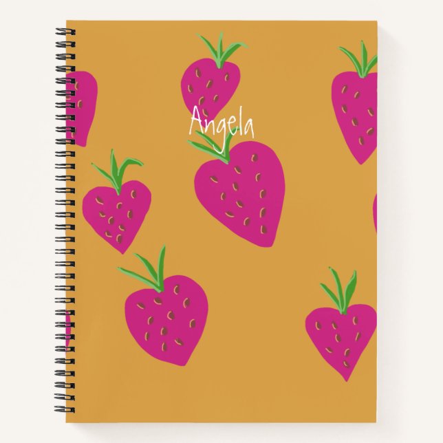 Strawberry Notebook Customisable (Front)