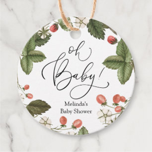Strawberry Oh Baby Favour Tags