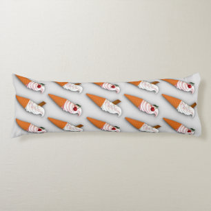 Strawberry or Vanilla? Grey Body Pillow