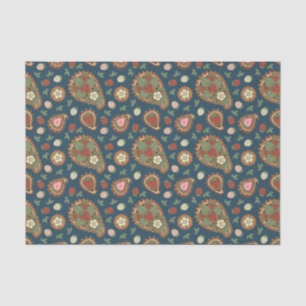 Strawberry Paisley Pattern Tissue Paper