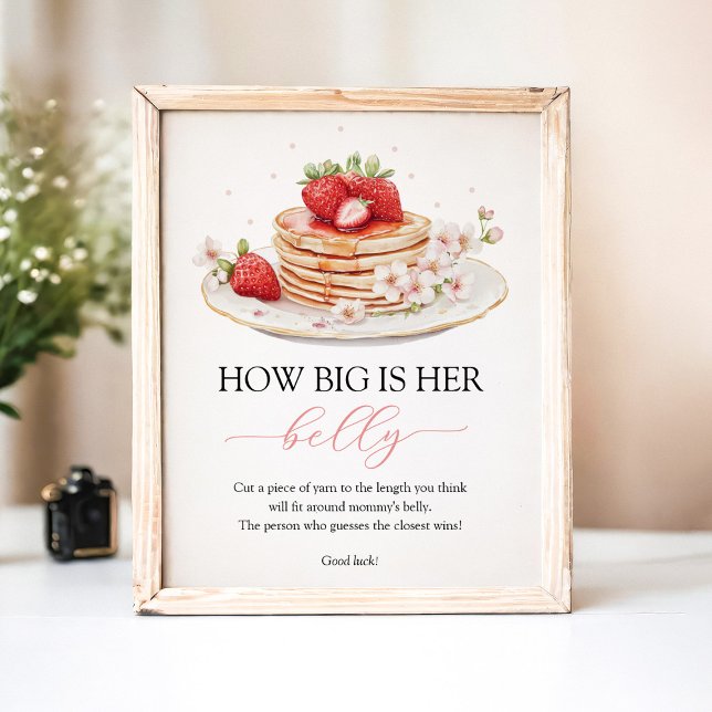 Strawberry Pancake Baby Brunch Belly Sign (Creator Uploaded)