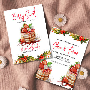 Strawberry Pancake berry sweet baby shower  Invitation