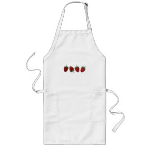 Strawberry Panel Long Apron