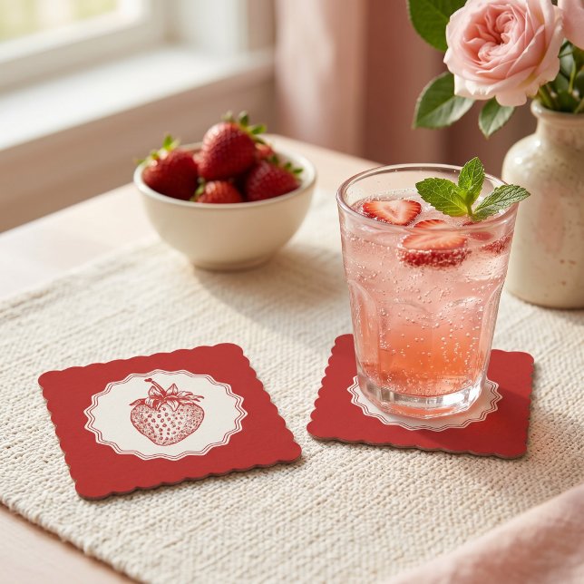 Strawberry Paper Coaster (Creator Uploaded)
