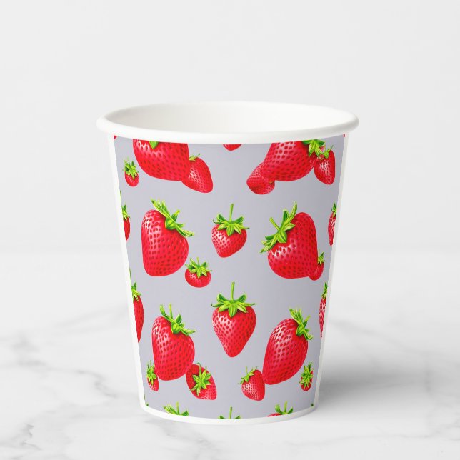 strawberry  paper cups (Front)