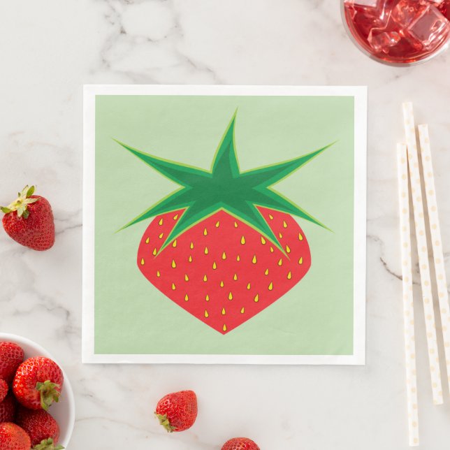 Strawberry Paper Napkins (Insitu)