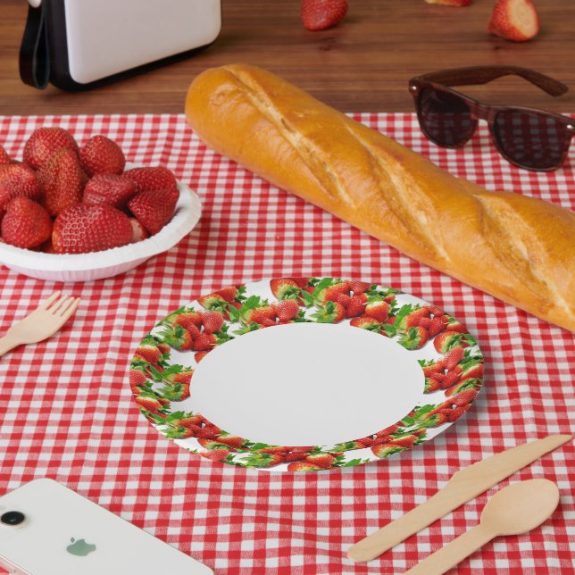 Strawberry  paper plate (Picnic)