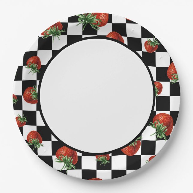 Strawberry  paper plate (Front)