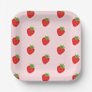Strawberry Paper Plate