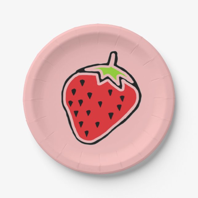 Strawberry Paper Plate (Front)