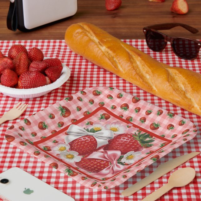 Strawberry Paper Plate (Picnic)