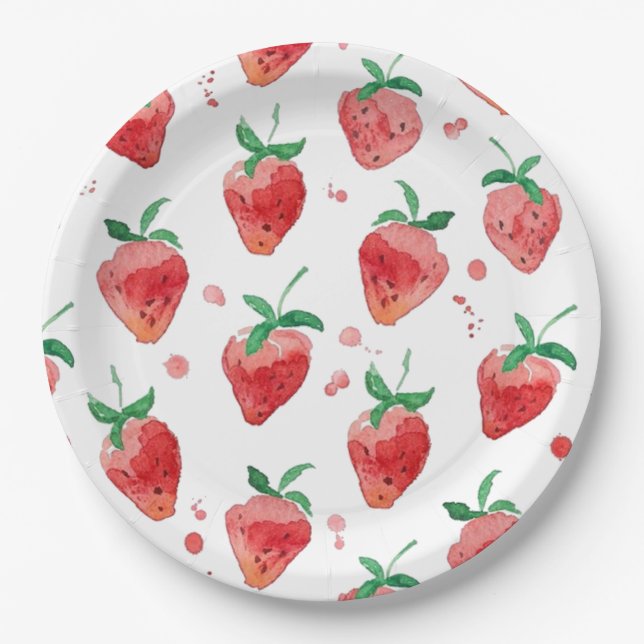 Strawberry Paper Plate (Front)
