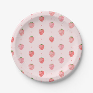Strawberry Paper Plates   Watercolor Berry