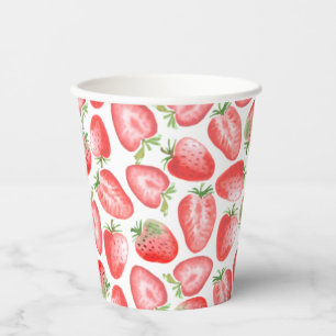 Strawberry Party Cups Strawberry Birthday Cups