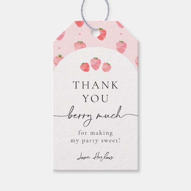 Strawberry Party Favour Tag | Strawberries (Front)