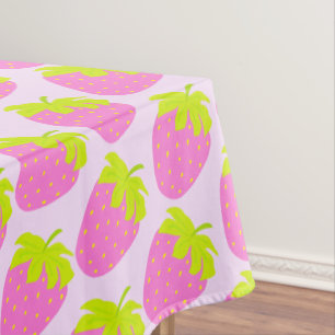 Strawberry Pastel Pink Tablecloth