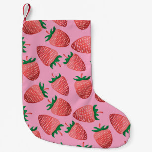 Strawberry Pastel: Vintage Sweetness Small Christmas Stocking